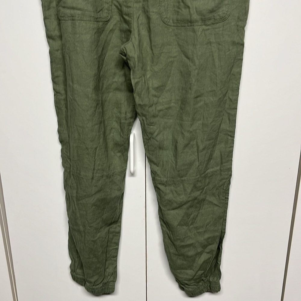 Sanctuary Social Standard Green Linen Casual Jogger Pants Women’s Medium - Picture 9 of 12